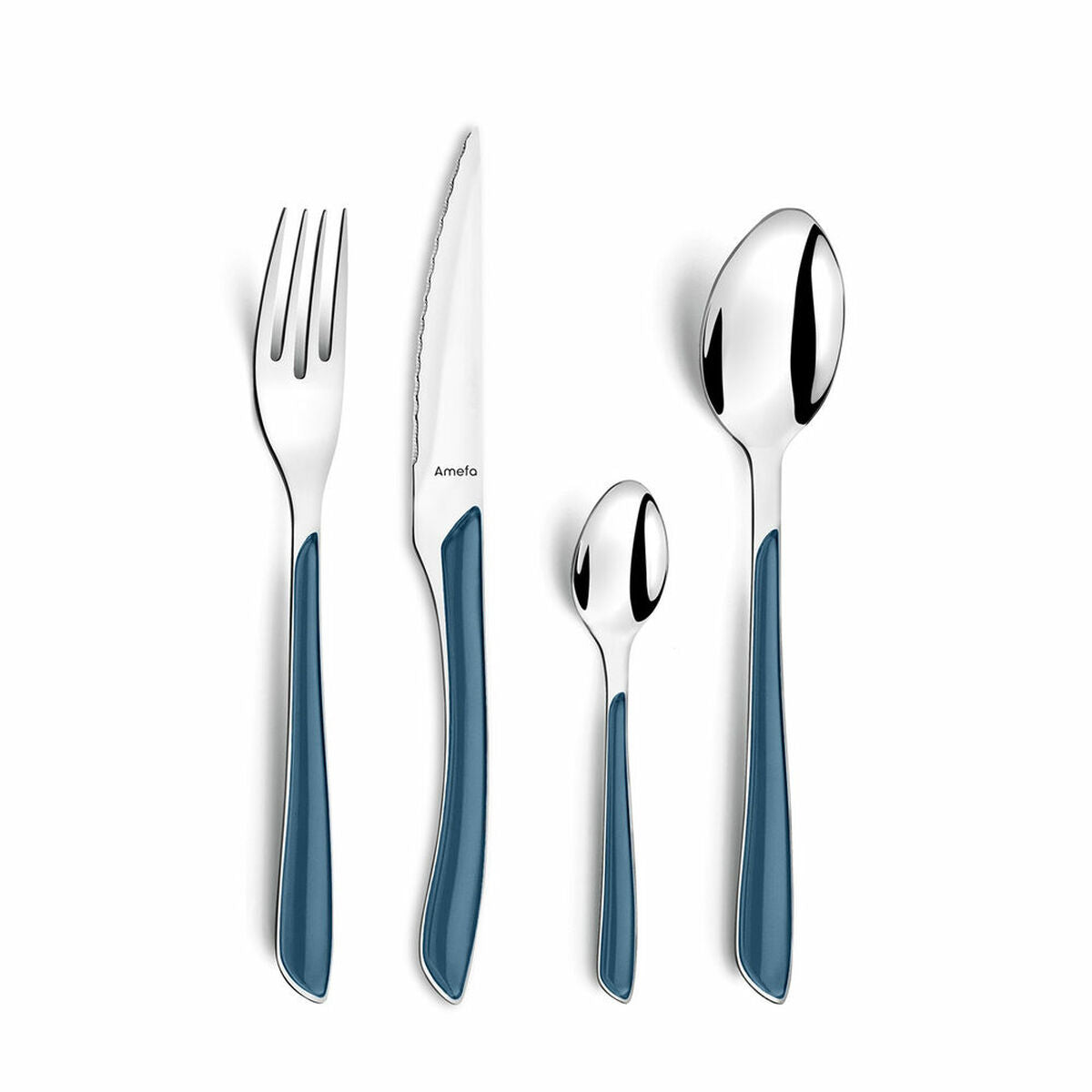 Cutlery Amefa Eclat Navy Blue Metal (24 pcs)-0