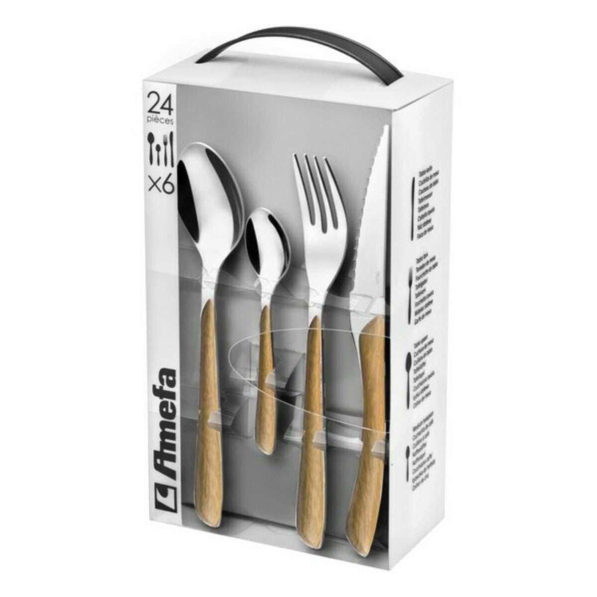 Cutlery set Amefa Eclat Stainless steel ABS 24 Pieces-5
