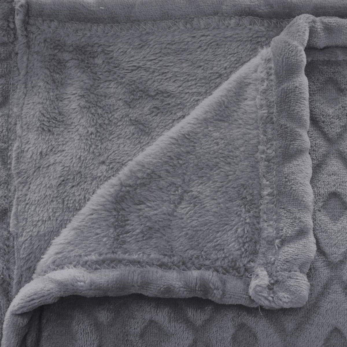 Blanket Atmosphera Plaid Winter Rhombus Grey (230 x 180 cm)-3