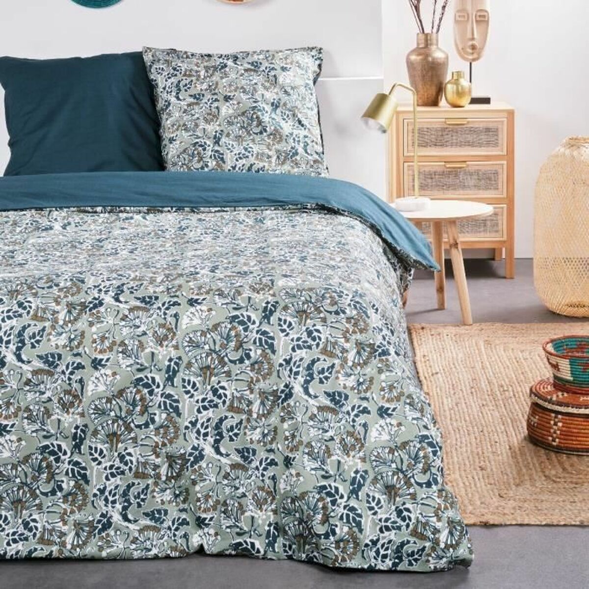 Duvet cover set TODAY Blue 240 x 220 cm 3 Pieces-0