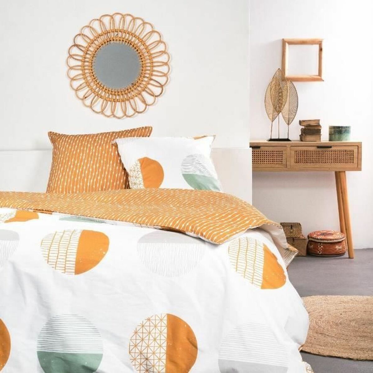 Duvet cover set TODAY 220 x 240 cm White 3 Pieces-0
