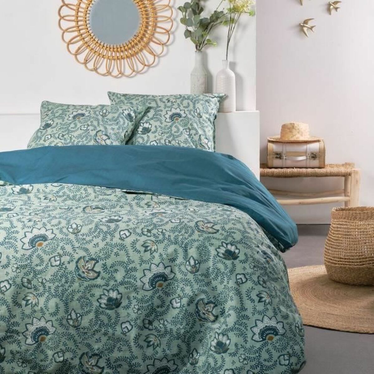 Duvet cover set TODAY Green 220 x 240 cm 3 Pieces-0