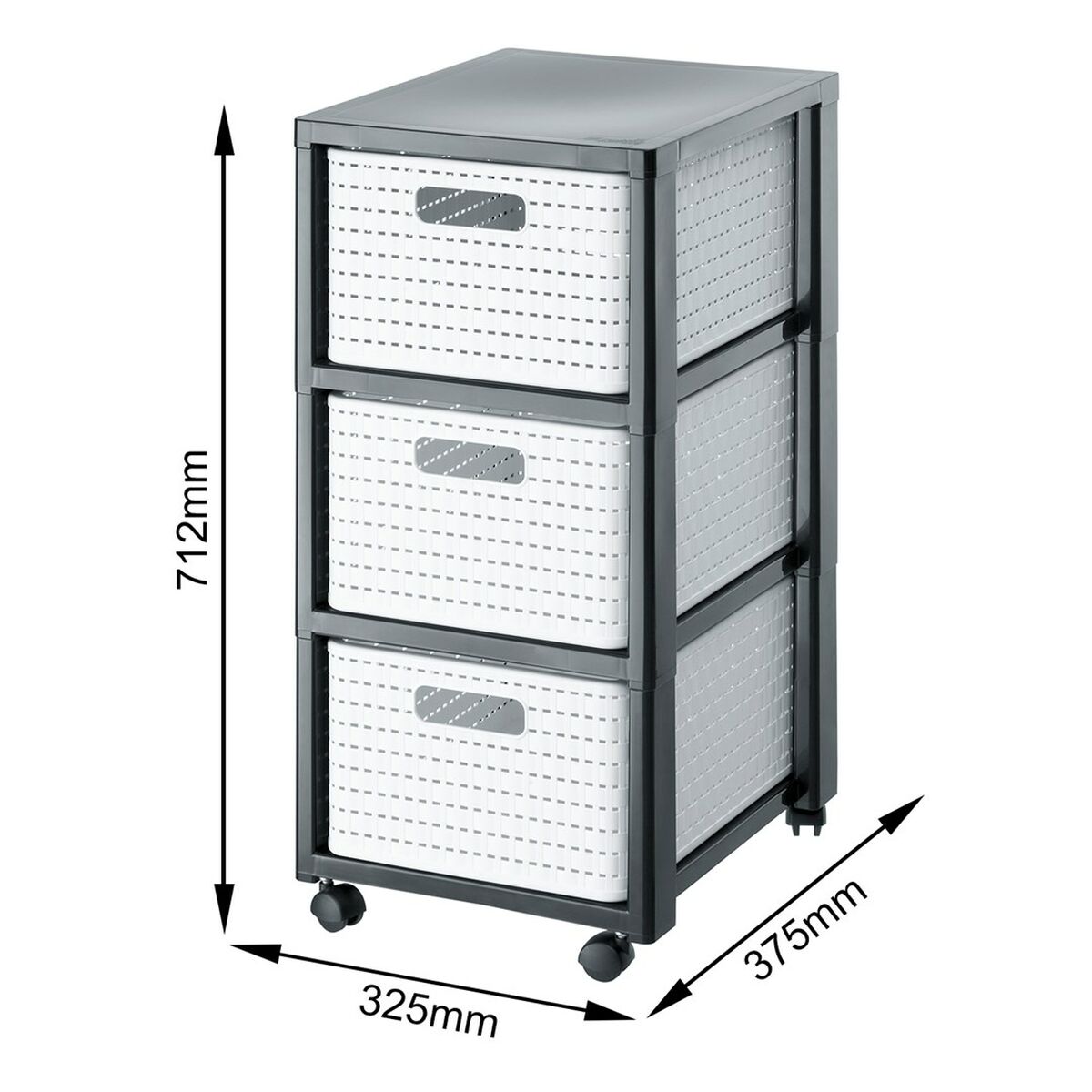 Shelves Rotho Country White Anthracite Plastic-5