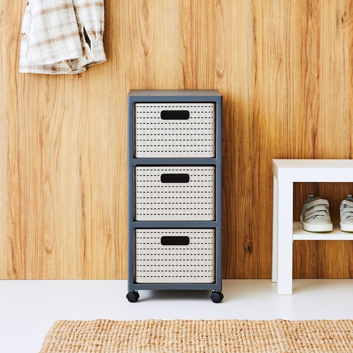 Shelves Rotho Country White Anthracite Plastic-1