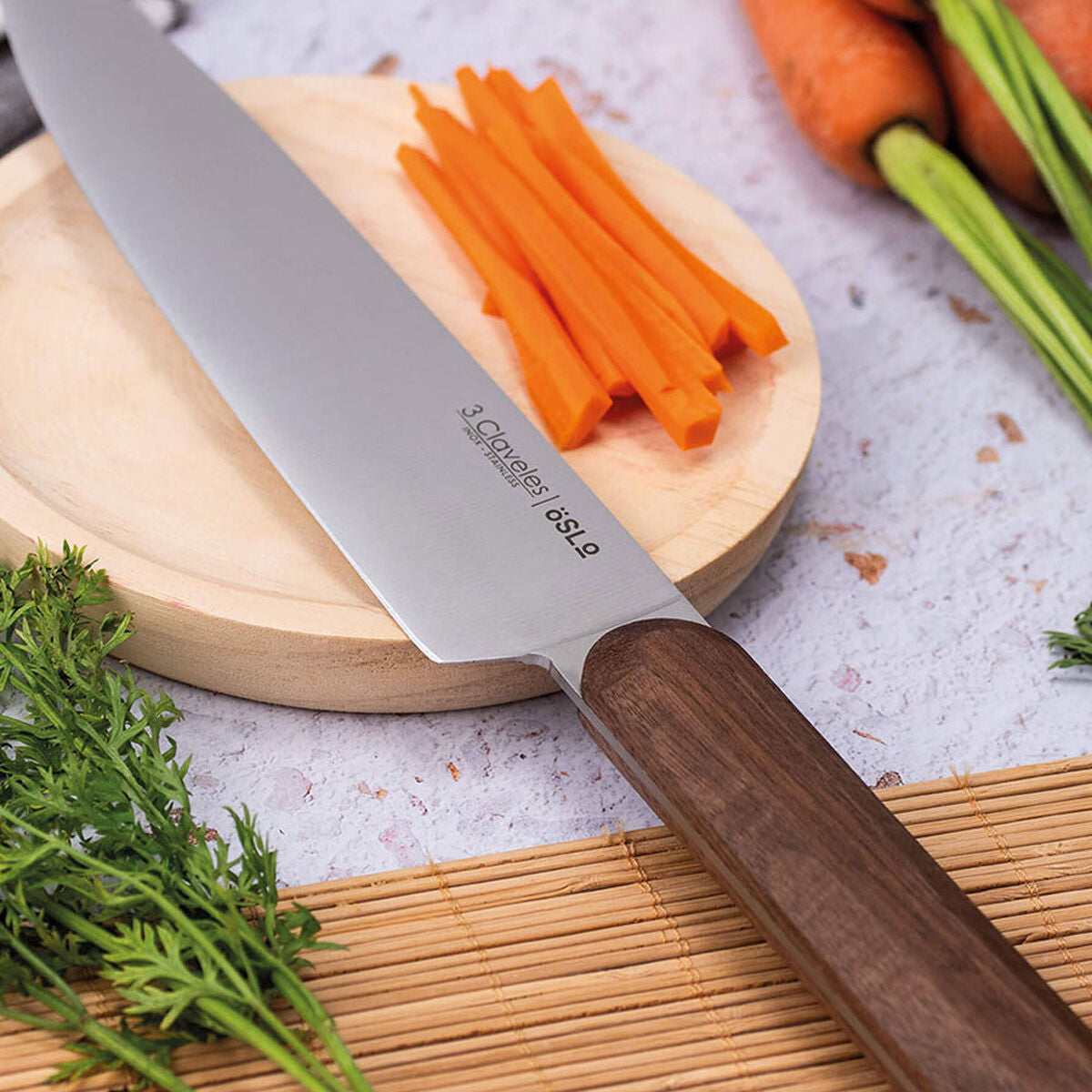 Kitchen Knife 3 Claveles Oslo Stainless steel 20 cm-2