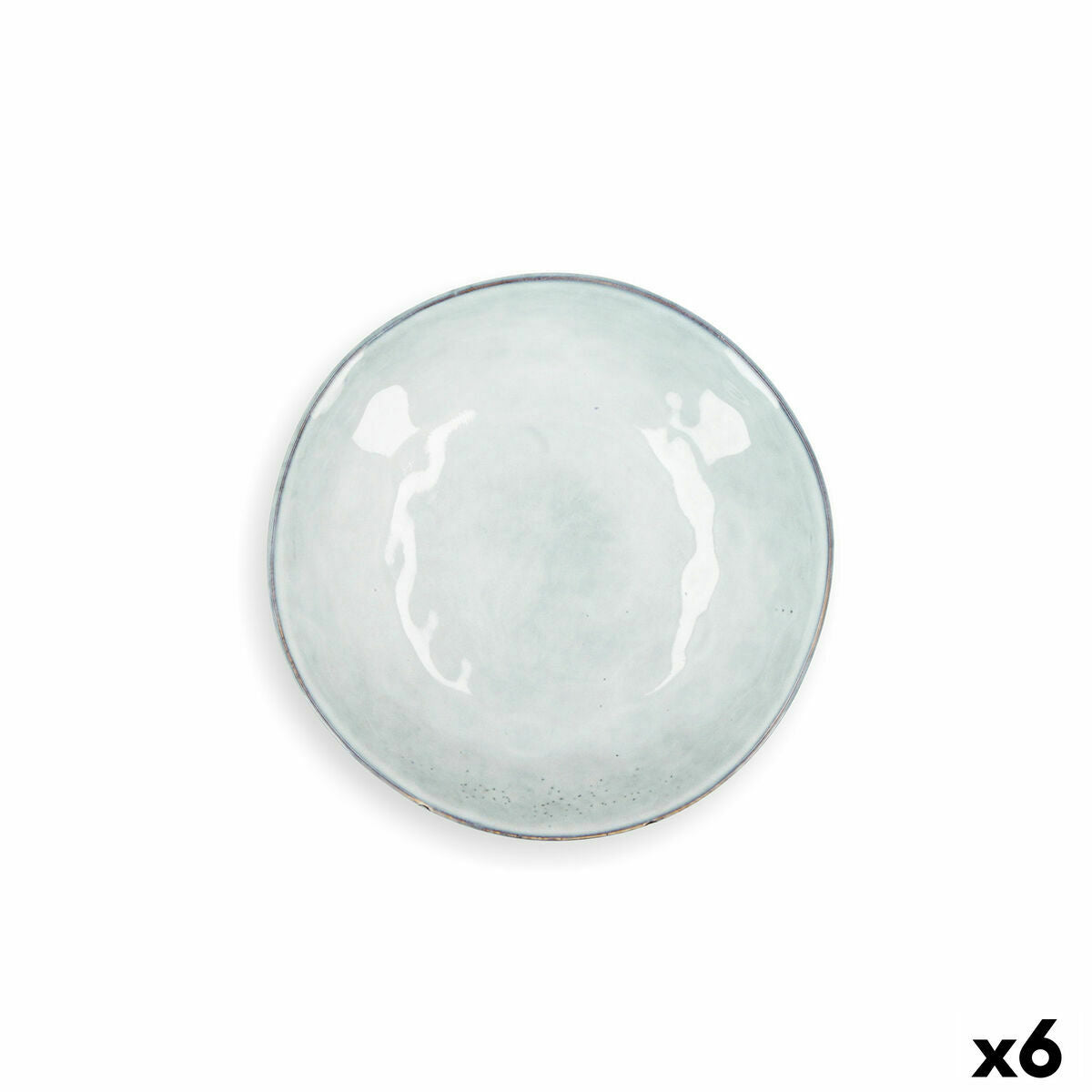 Deep Plate Quid Boreal Blue Ceramic 21 cm (6 Units)-2