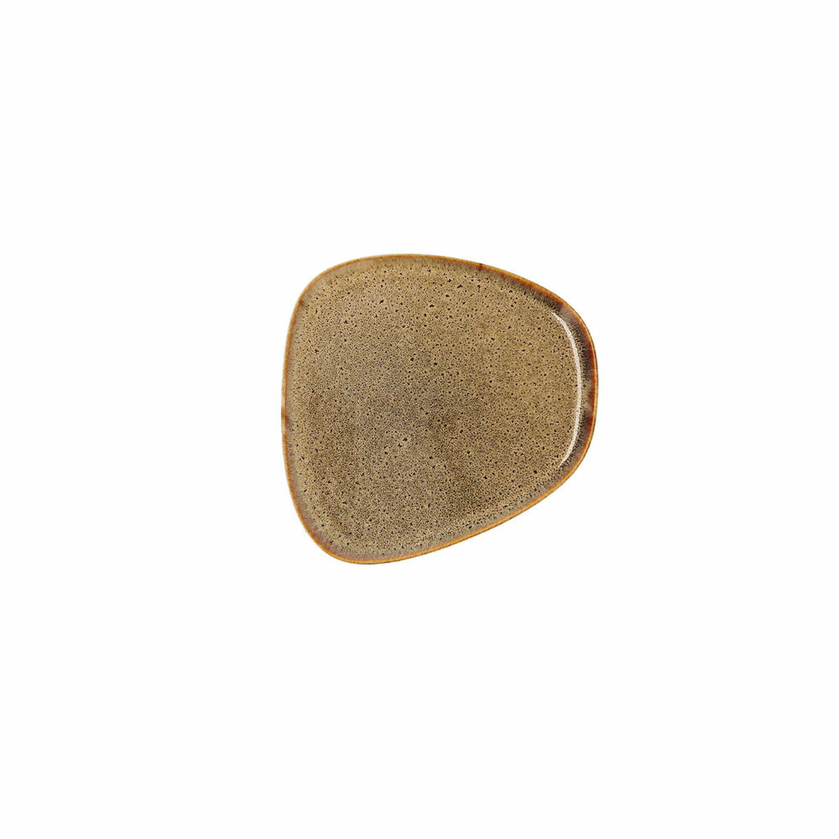 Flat plate Bidasoa Ikonic Ceramic Brown (14 x 13,6 x 0,8 cm) (Pack 12x)-0