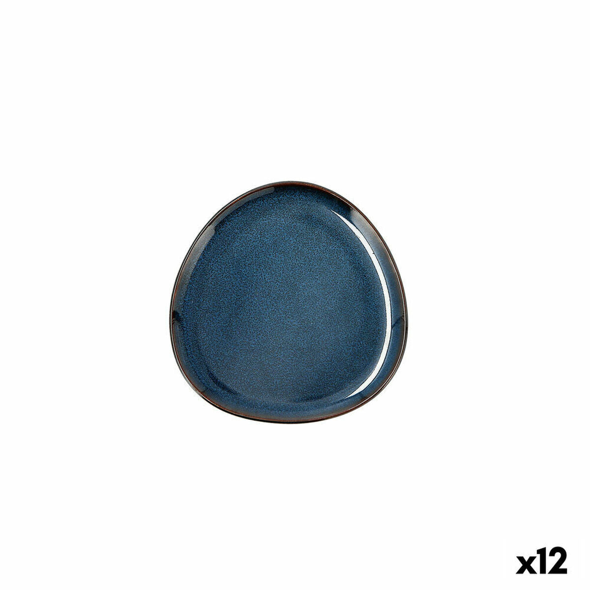 Flat plate Bidasoa Ikonic Ceramic Blue (11 x 11 x 11 cm) (Pack 12x)-2