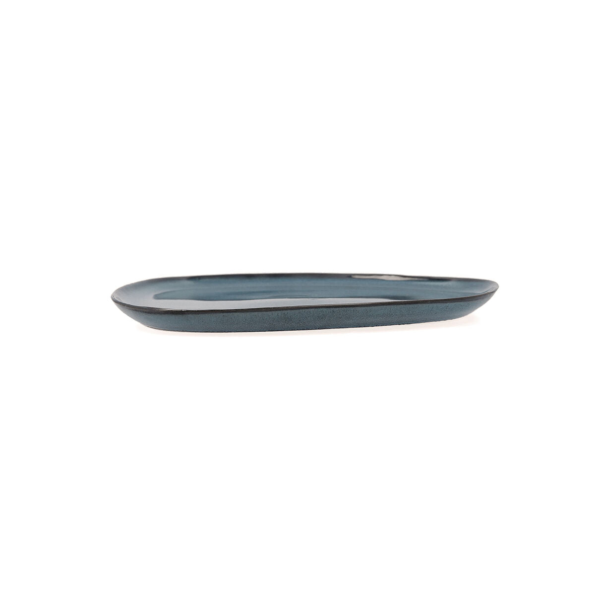 Flat plate Bidasoa Ikonic Ceramic Blue (14 x 13,6 x 0,8 cm) (Pack 12x)-1