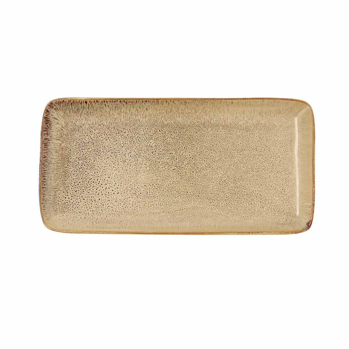 Serving Platter Bidasoa Ikonic Ceramic Brown (28 x 14 cm) (Pack 4x)-0