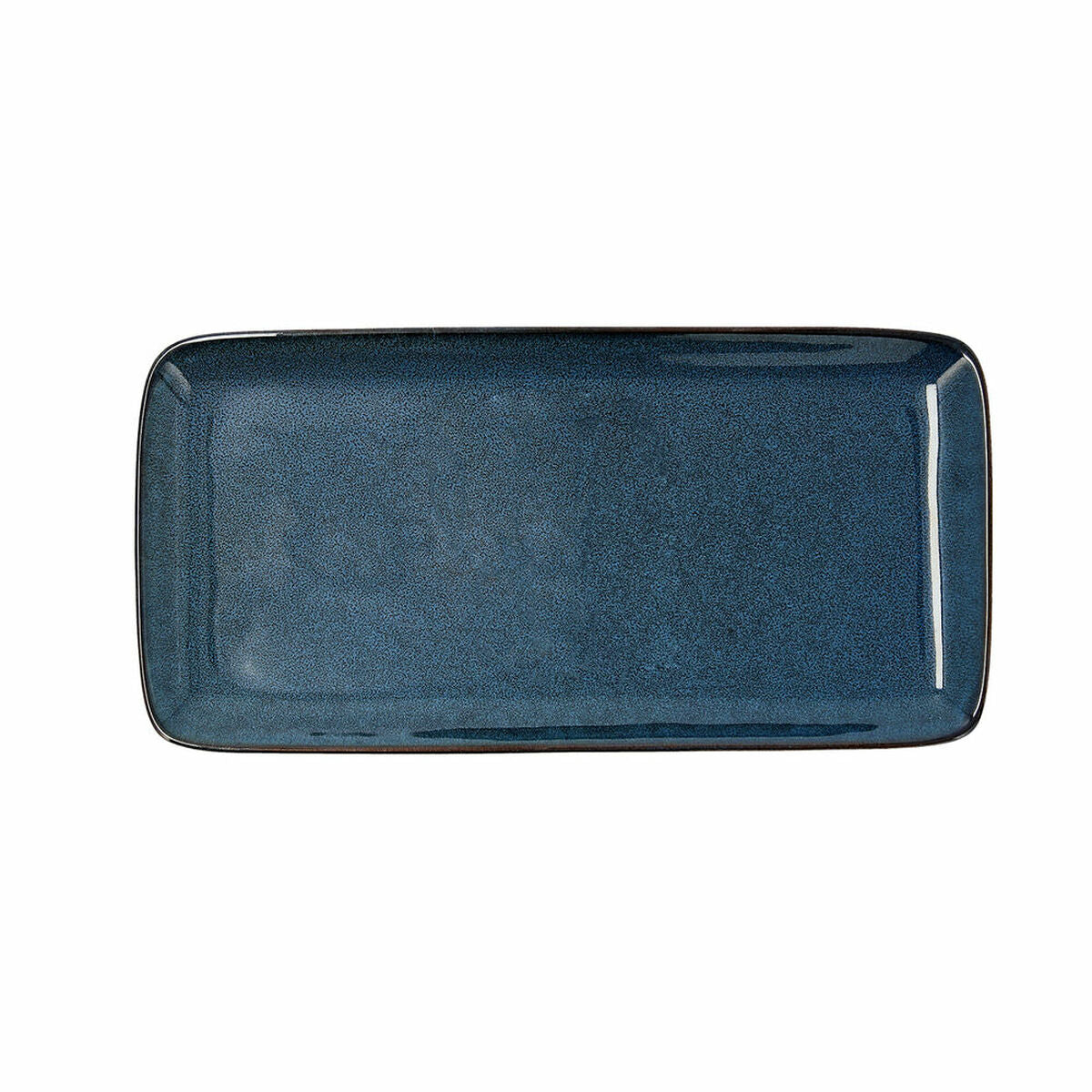 Serving Platter Bidasoa Ikonic Ceramic Blue (28 x 14 cm) (Pack 4x)-0