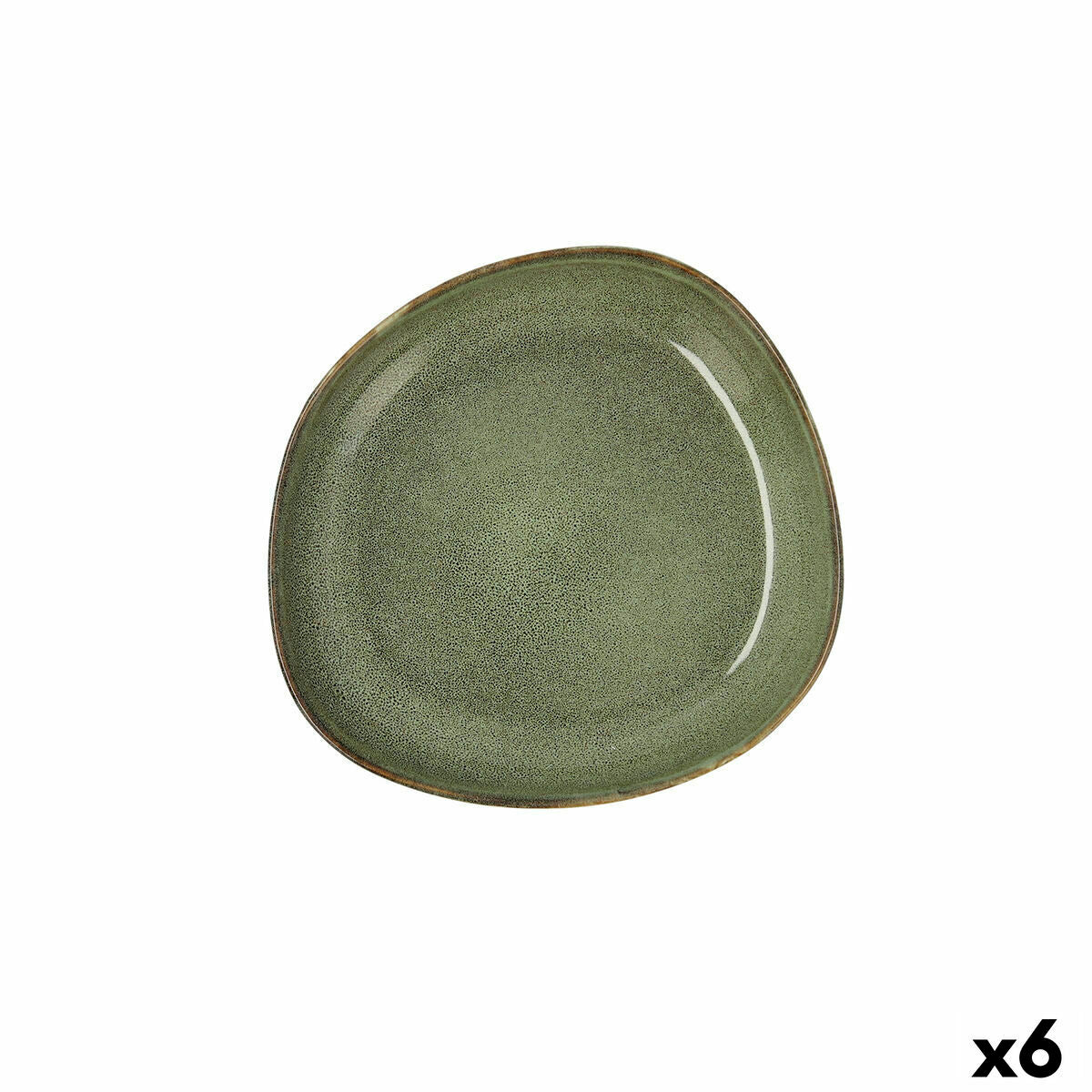 Deep Plate Bidasoa Ikonic Ceramic Green (20,5 x 19,5 cm) (Pack 6x)-3