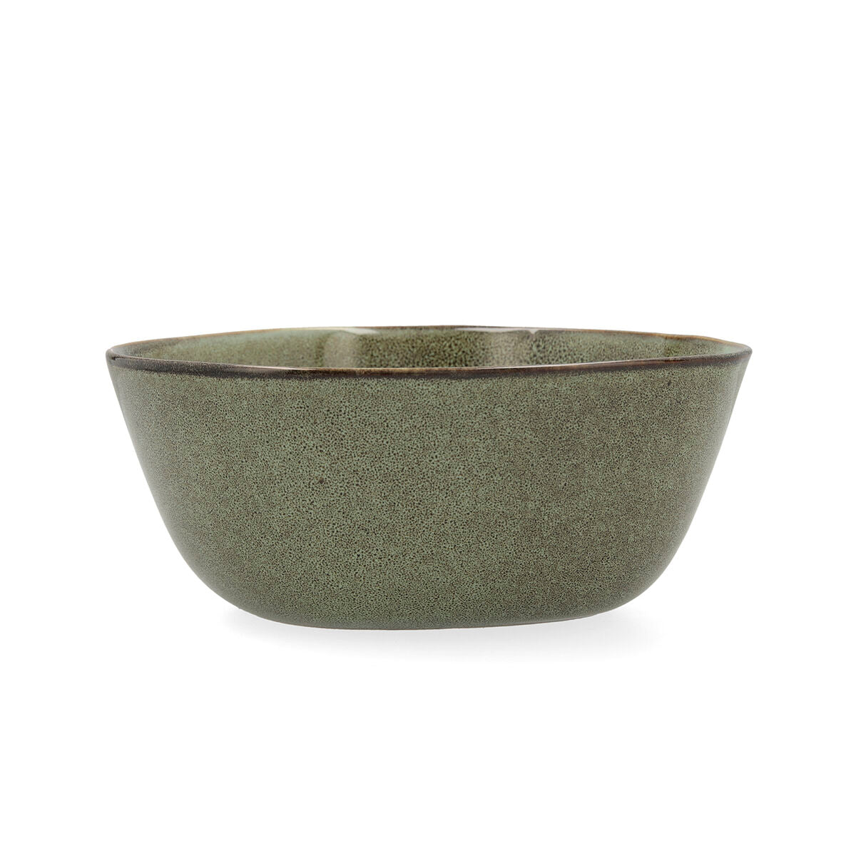 Salad Bowl Bidasoa Ikonic Ceramic Green (20 x 19,5 x 8,5 cm) (Pack 3x)-0
