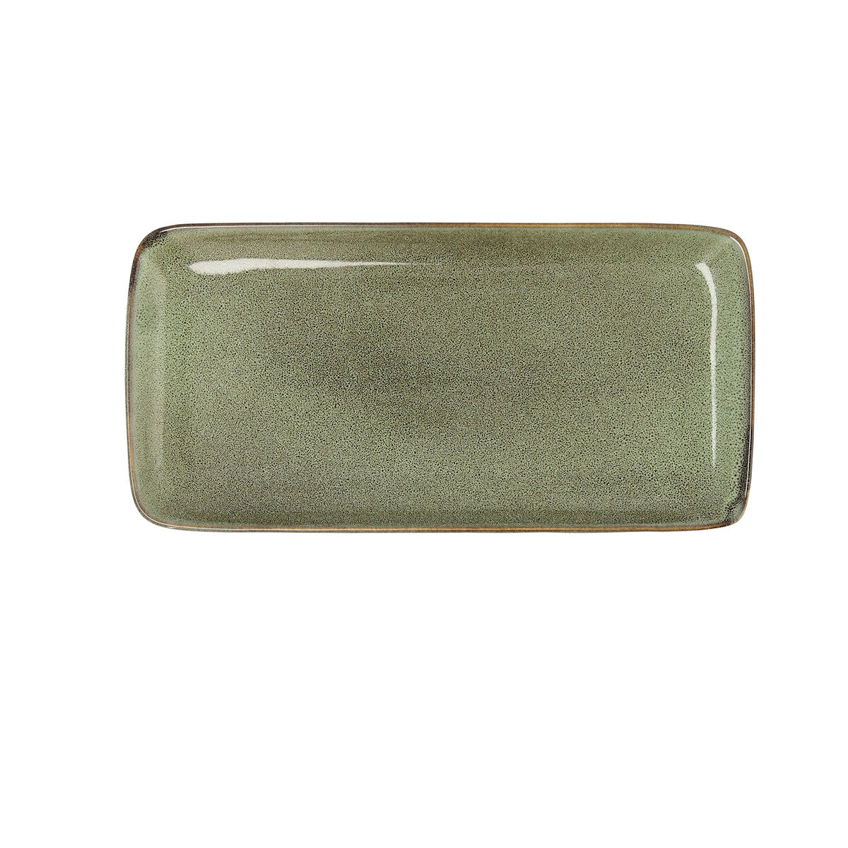 Serving Platter Bidasoa Ikonic Green Ceramic 28 x 14 cm (Pack 4x)-0
