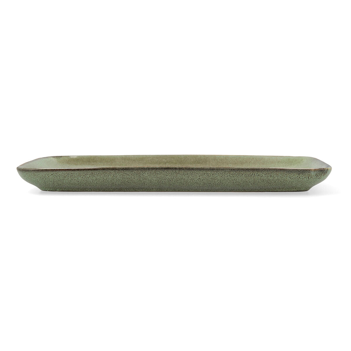 Serving Platter Bidasoa Ikonic Green Ceramic 28 x 14 cm (Pack 4x)-1