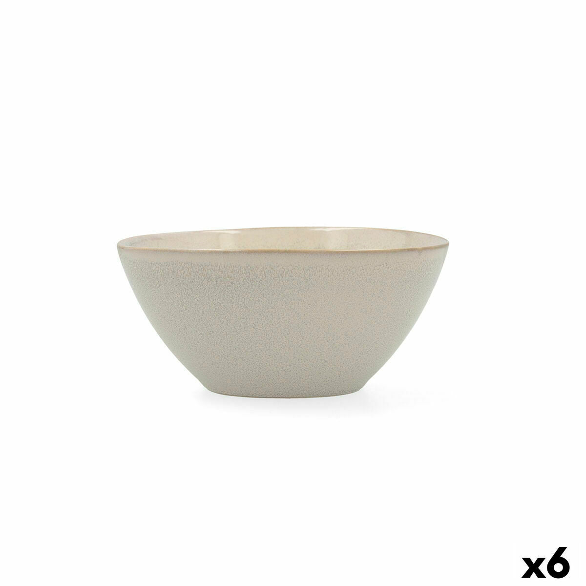 Bowl Bidasoa Ikonic Ceramic White (15,8 x 15 x 7 cm) (Pack 6x)-3