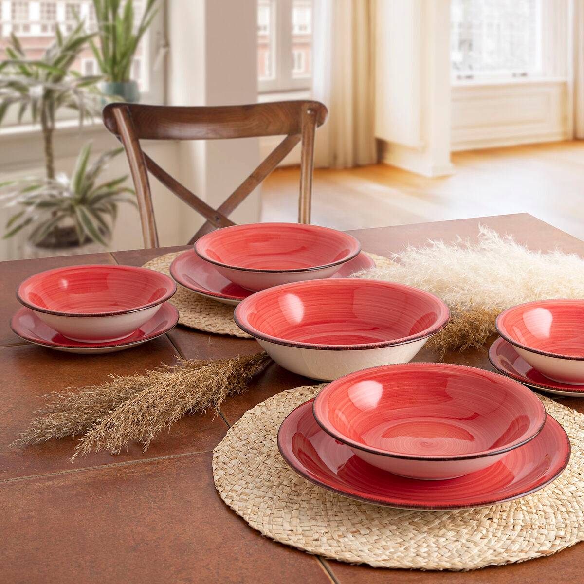 Bowl Quid Vita Ceramic Red (18 cm) (Pack 6x)-1