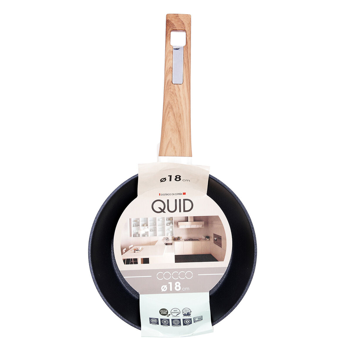 Non-stick frying pan Quid Cocco Toughened aluminium 18 cm-0