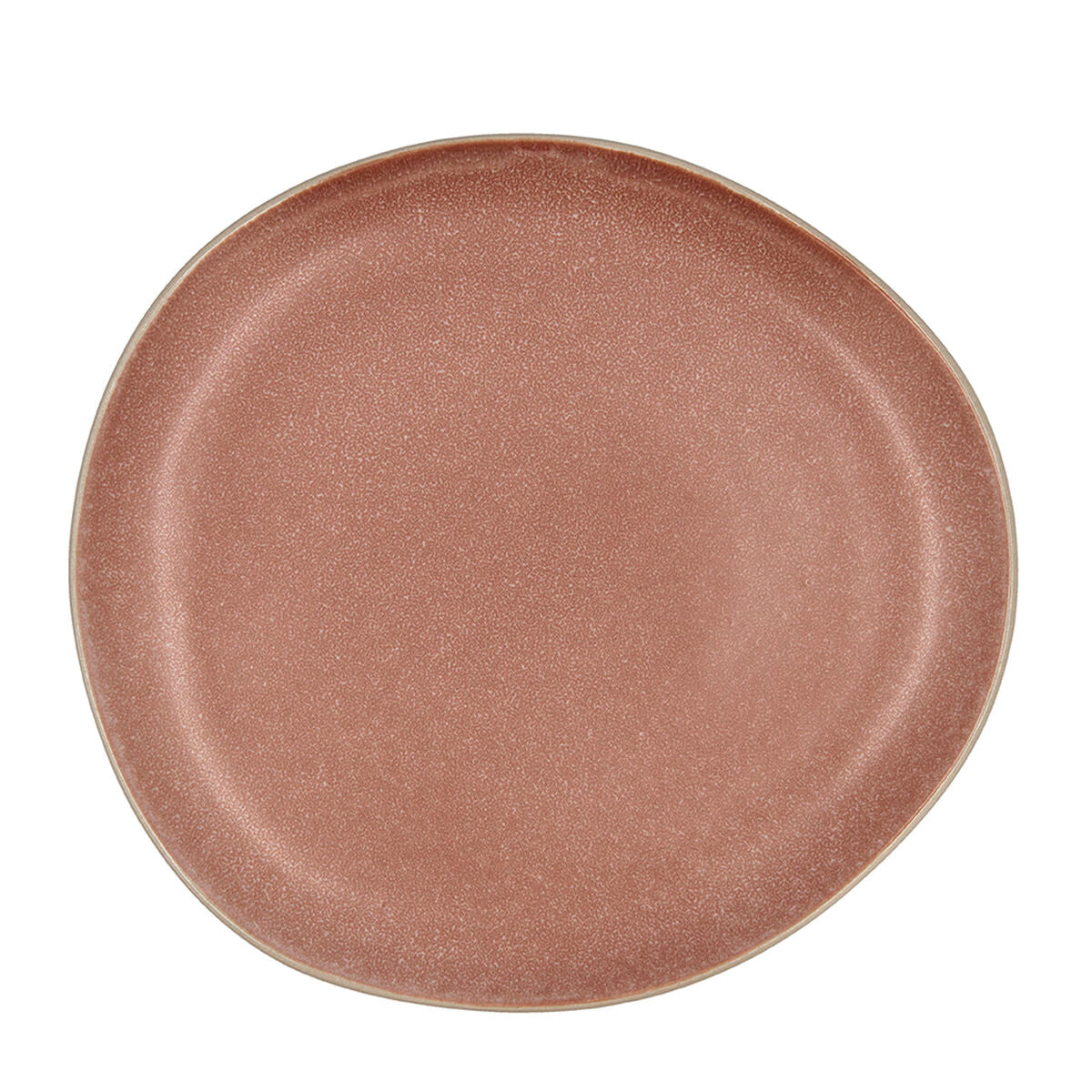 Flat plate Bidasoa Gio Occasional Ceramic Brown 26,5 cm (4 Units)-1
