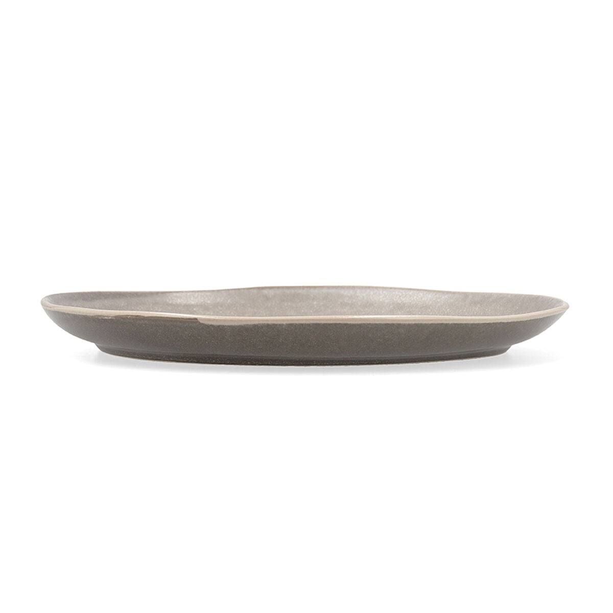 Flat Plate Bidasoa Gio Occasional Grey Ceramic 26,5 cm (4 Units)-2