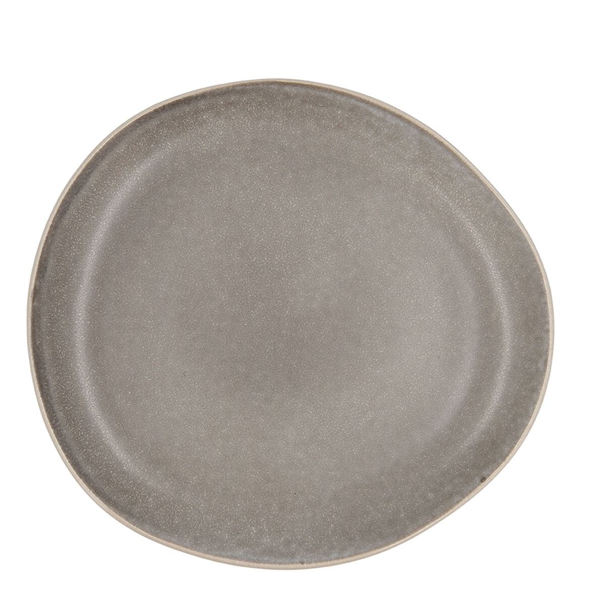 Flat Plate Bidasoa Gio Occasional Grey Ceramic 26,5 cm (4 Units)-1