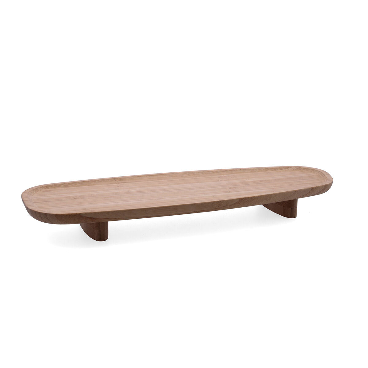 Snack tray Bidasoa Bambu Brown Wood 45 x 15,5 x 4,8 cm-0