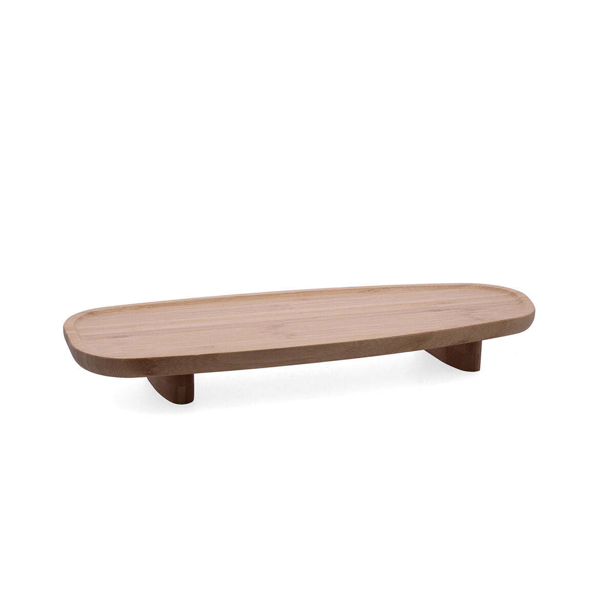 Snack tray Bidasoa Bambu Brown Wood 40 x 15,5 x 4,8 cm-0