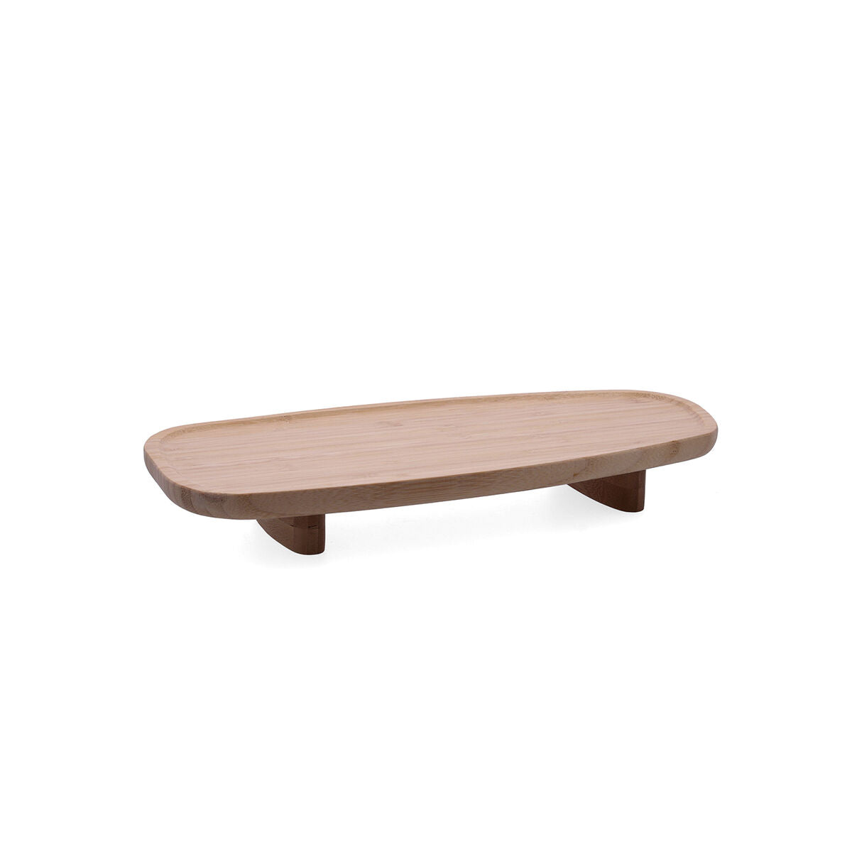 Snack tray Bidasoa Bambu Brown Wood 36 x 15,5 x 4,8 cm-0