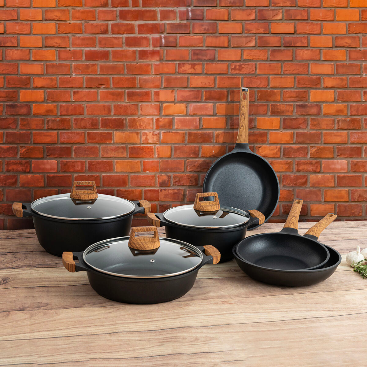 Casserole with lid Quid Karbon Cast aluminium Black 28 cm-1