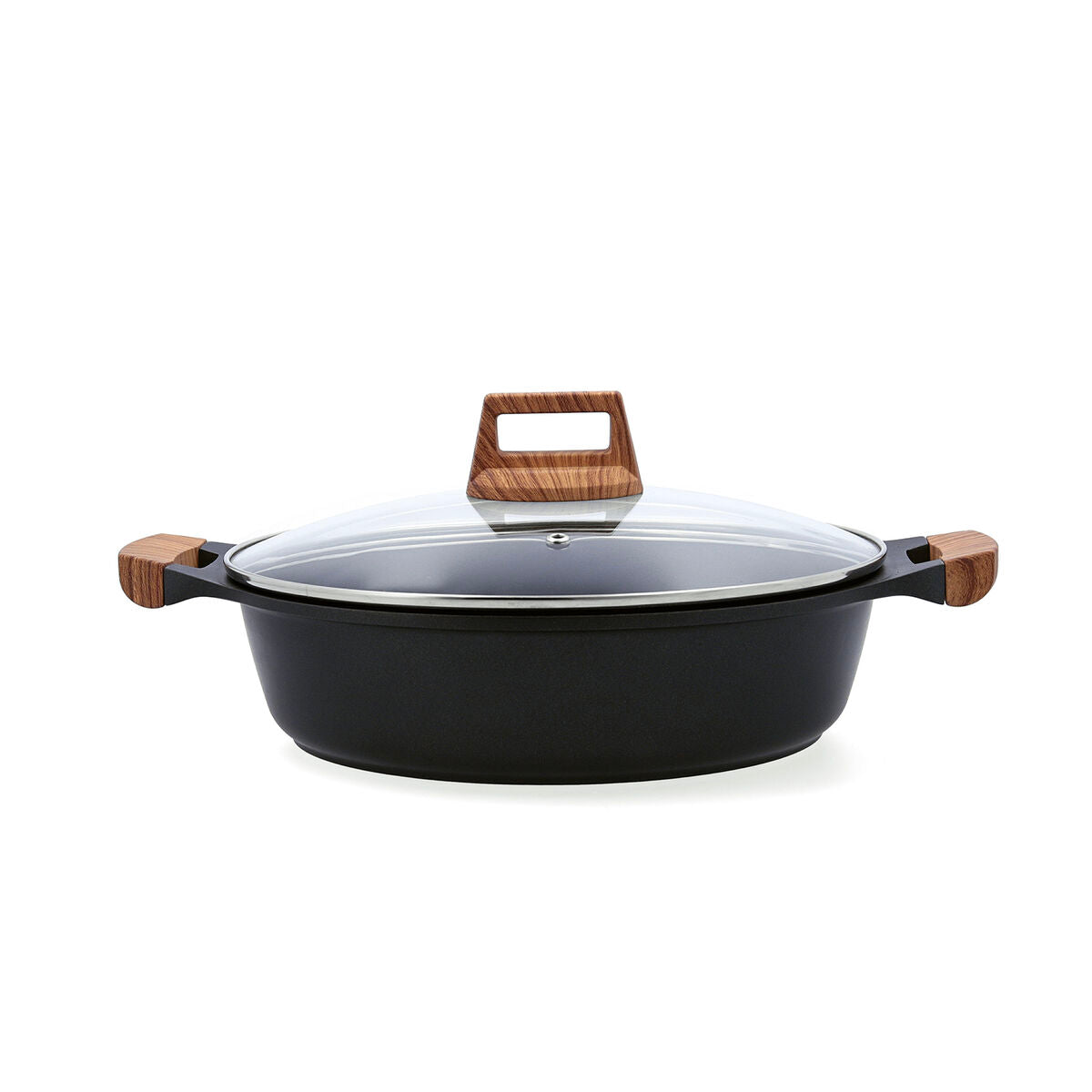 Casserole with lid Quid Karbon Cast aluminium Black 28 cm-0