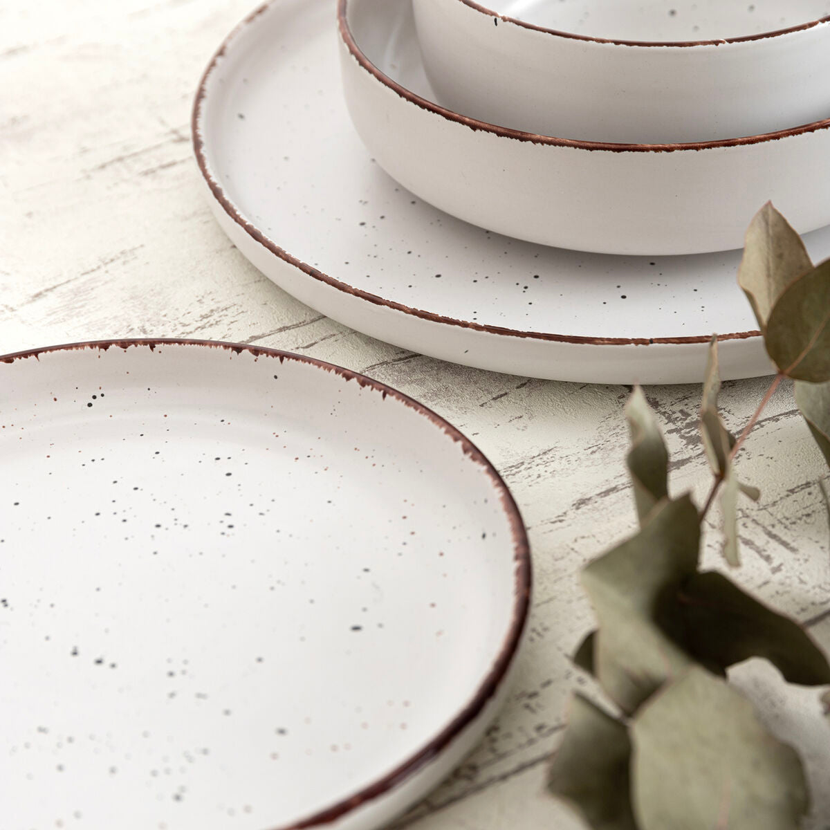 Deep Plate Quid Duna Beige Ceramic 18,5 x 5,3 cm (6 Units)-3