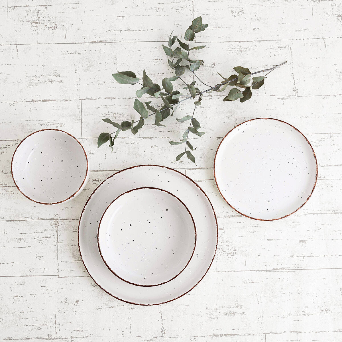 Dinnerware Set Quid Duna Beige Ceramic 12 Pieces-2