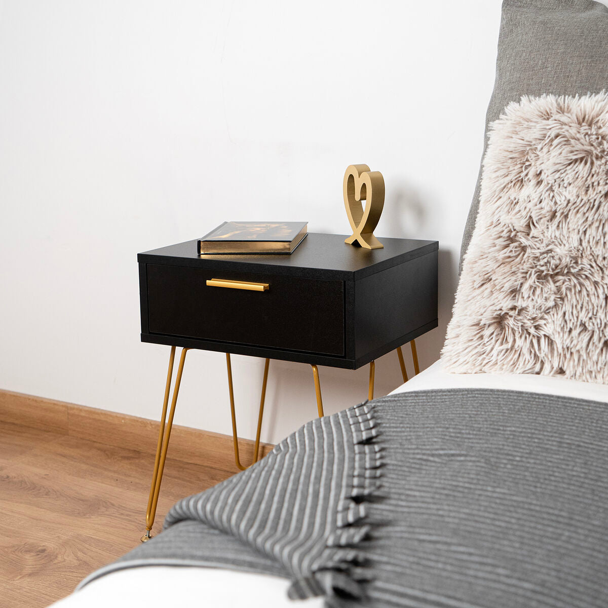 Nightstand Vinthera Moa Black Plastic 40 x 30 x 50 cm-1