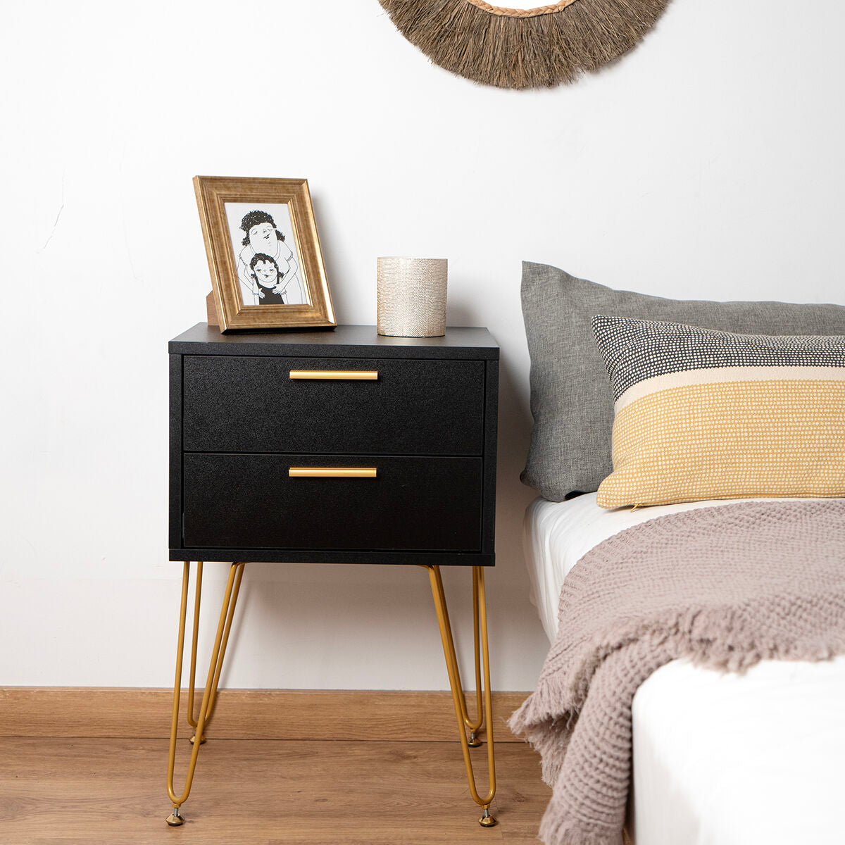 Nightstand Vinthera Moa Black Plastic 40 x 30 x 60 cm-2