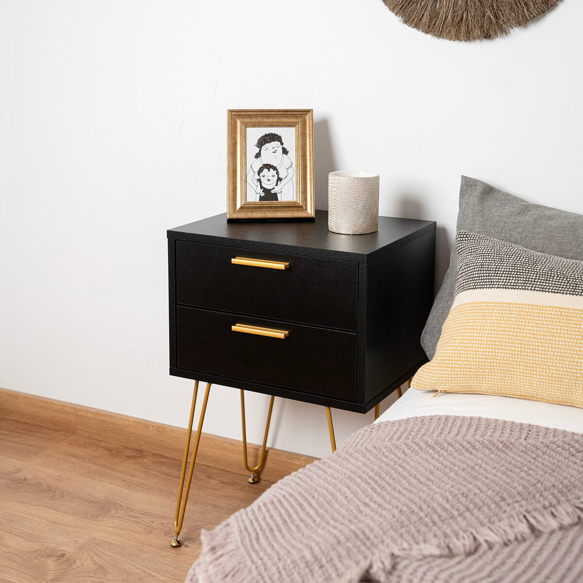 Nightstand Vinthera Moa Black Plastic 40 x 30 x 60 cm-1