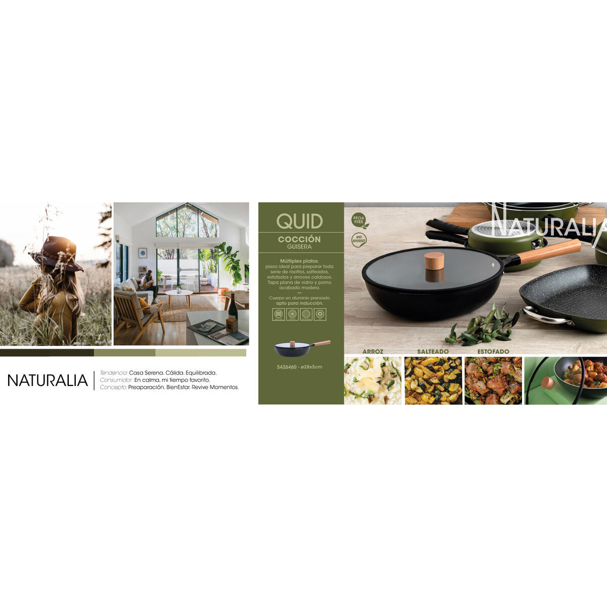 Pan Quid Naturalia Black Metal 28 cm With lid Stews-3