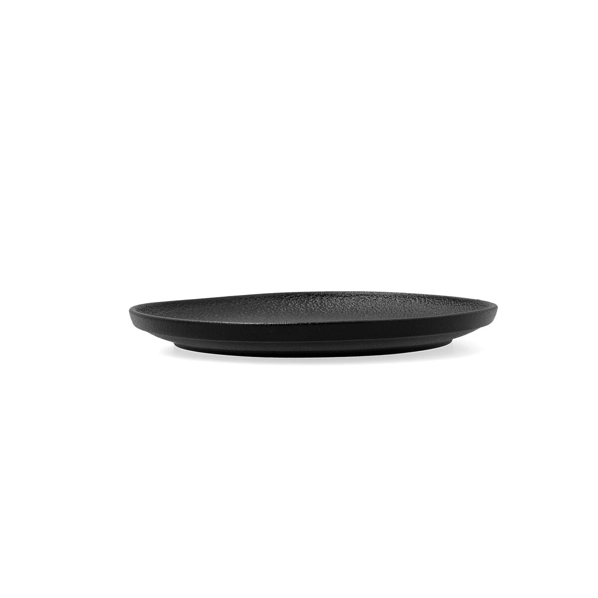 Flat Plate Bidasoa Fosil Black Ceramic 21,3 x 21,2 x 2,2 cm (8 Units)-1