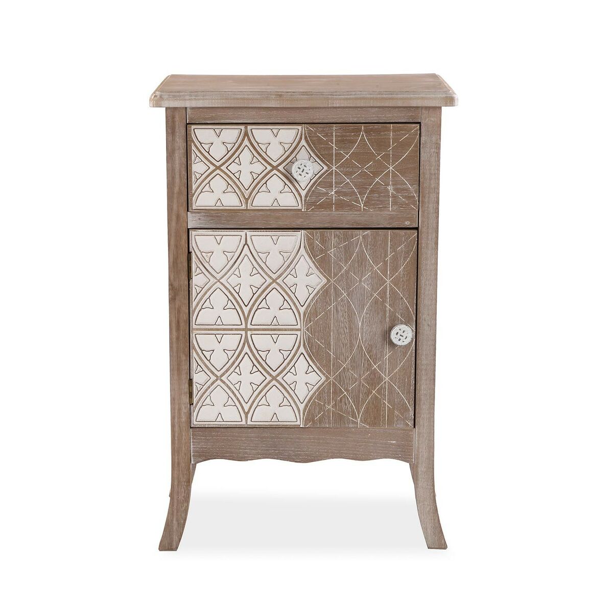 Nightstand Versa Lyra Paolownia wood MDF Wood 30 x 70 x 45 cm-2