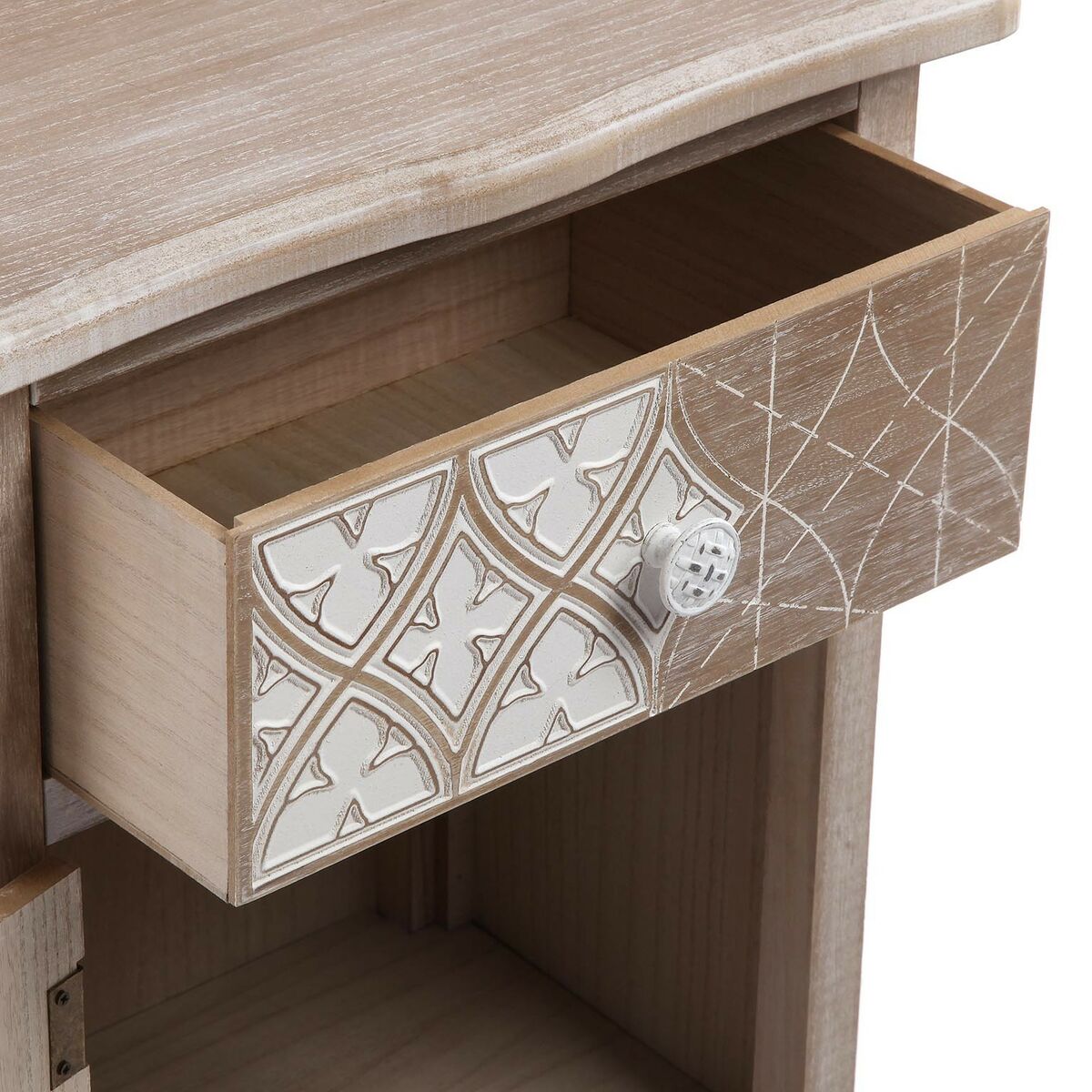 Nightstand Versa Lyra Paolownia wood MDF Wood 30 x 70 x 45 cm-1