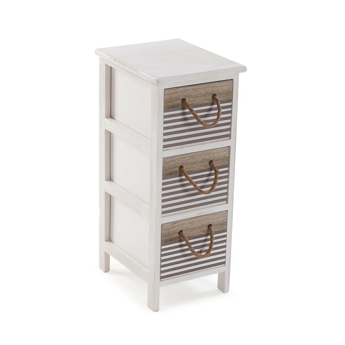 Chest of drawers Versa Tabo Textile Paolownia wood 32 x 63 x 26 cm-0