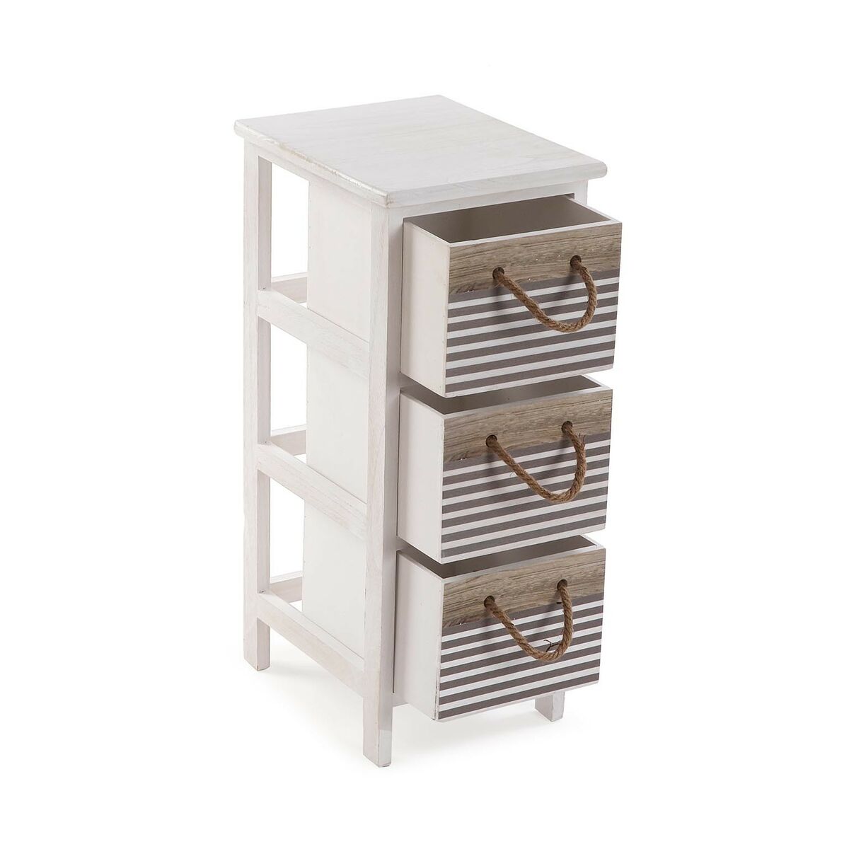 Chest of drawers Versa Tabo Textile Paolownia wood 32 x 63 x 26 cm-2