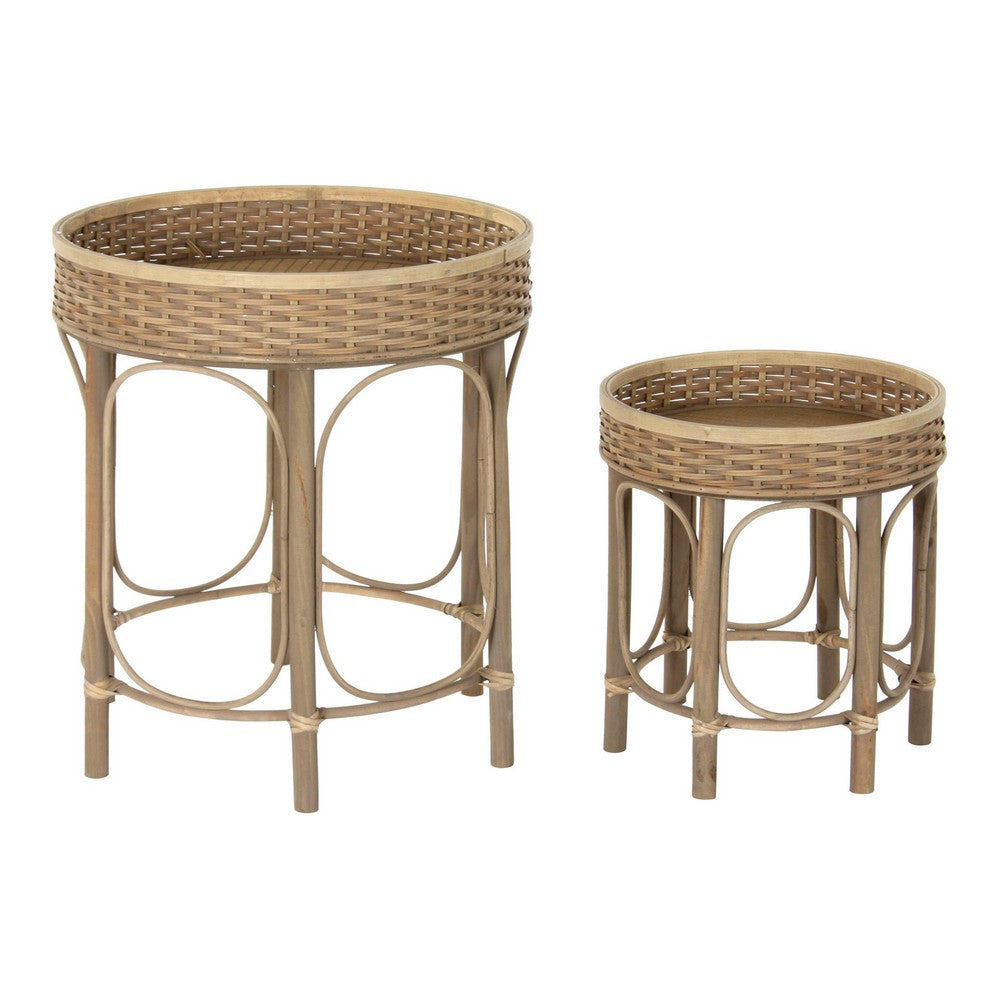 Side table DKD Home Decor 8424001811281 49 x 49 x 55 cm Natural-0