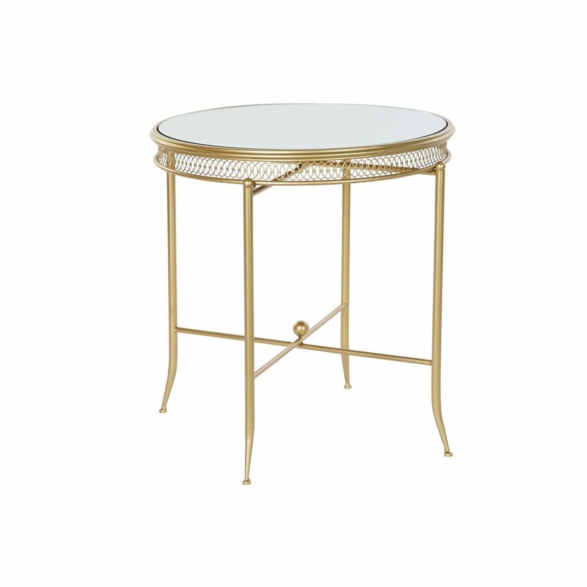Side table DKD Home Decor 56 x 56 x 56 cm Mirror Golden Metal-0