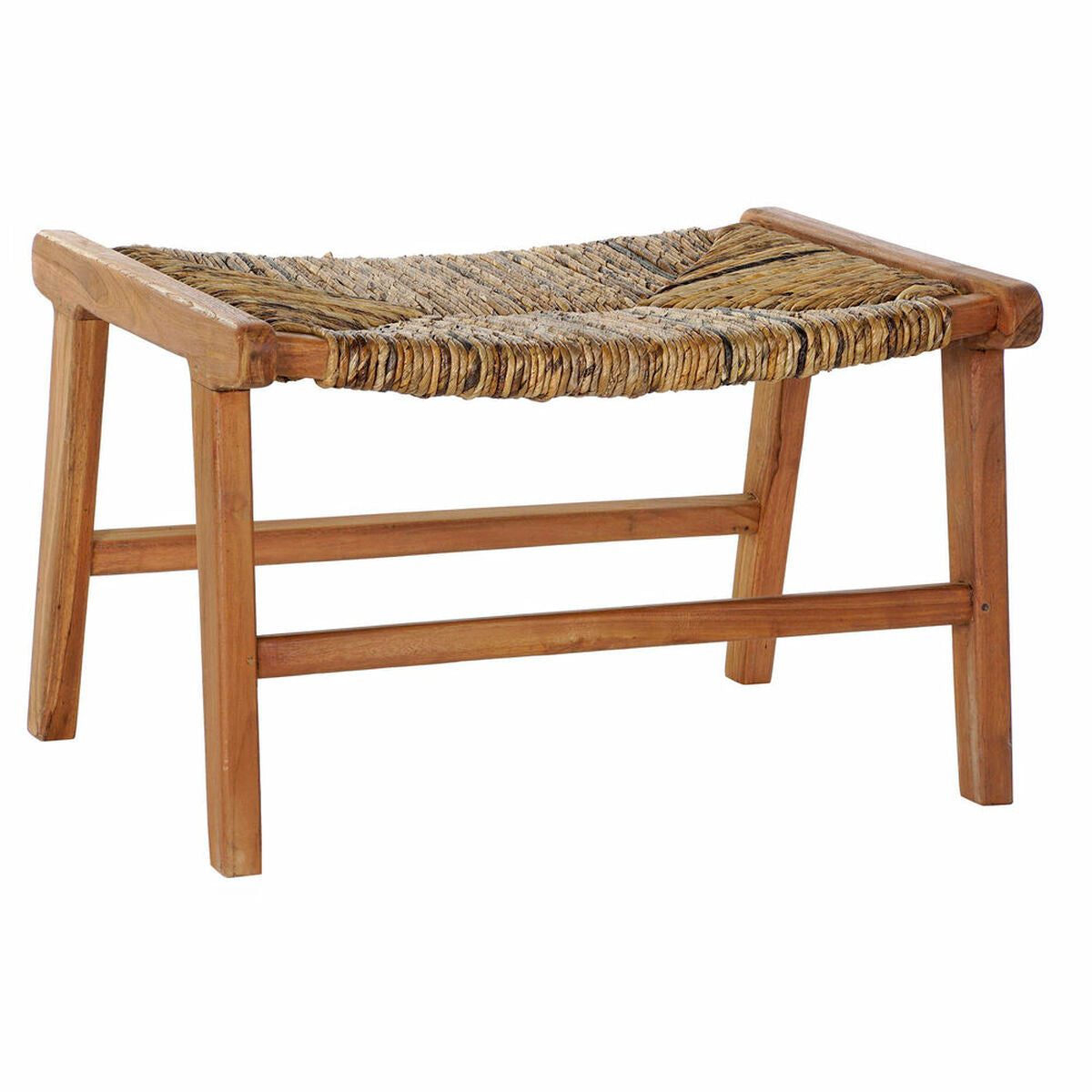 Bench DKD Home Decor 65 x 47 x 40 cm Natural Teak Plastic Light brown-0