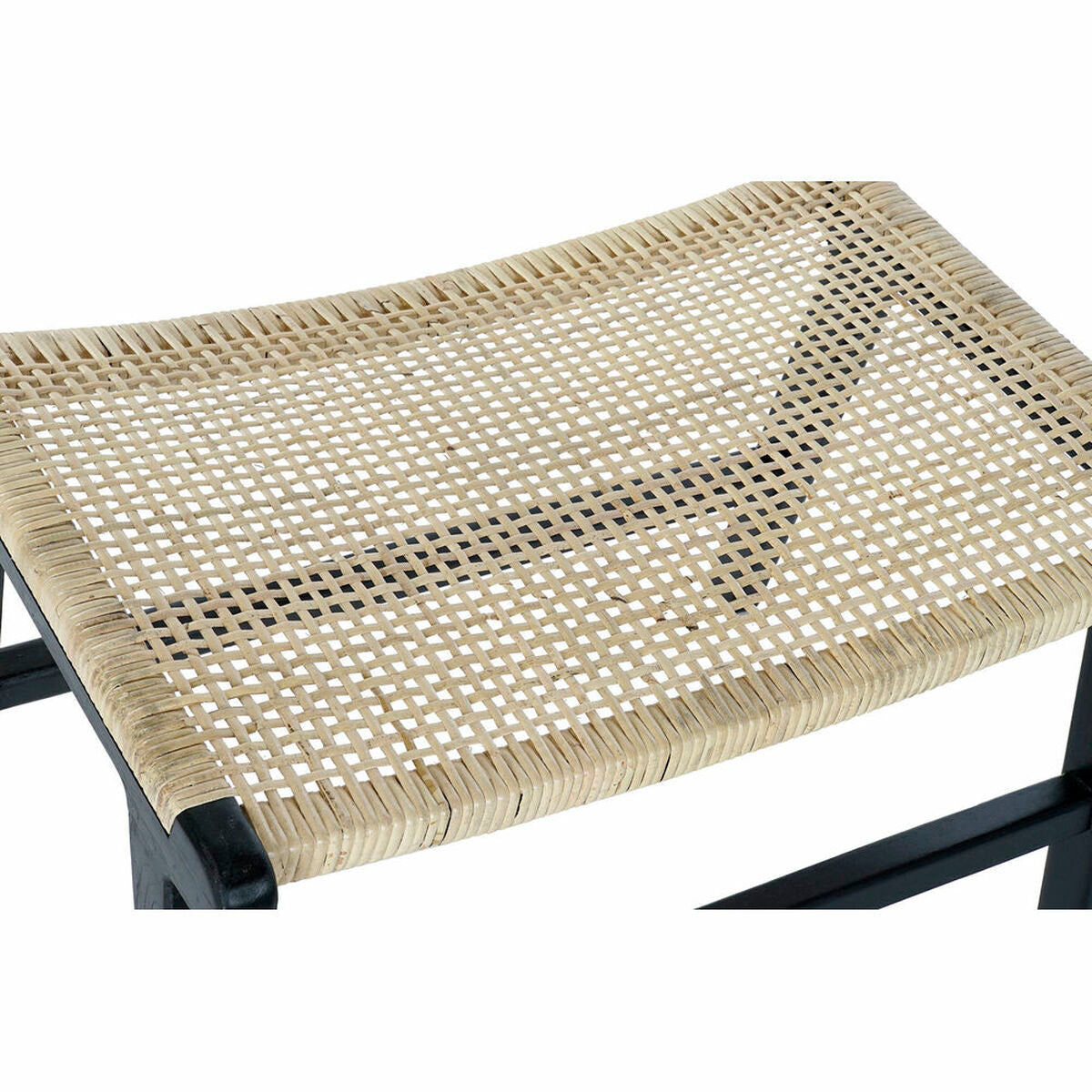 Bench DKD Home Decor 8424001823192 65 x 47 x 40 cm Natural Teak Black-2