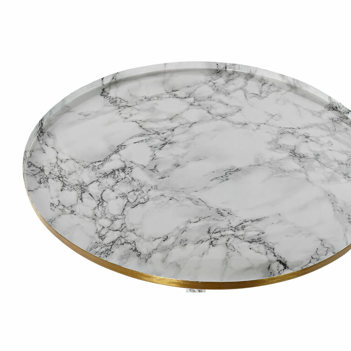 Console DKD Home Decor White Golden Aluminium 51 x 51 x 51 cm-1