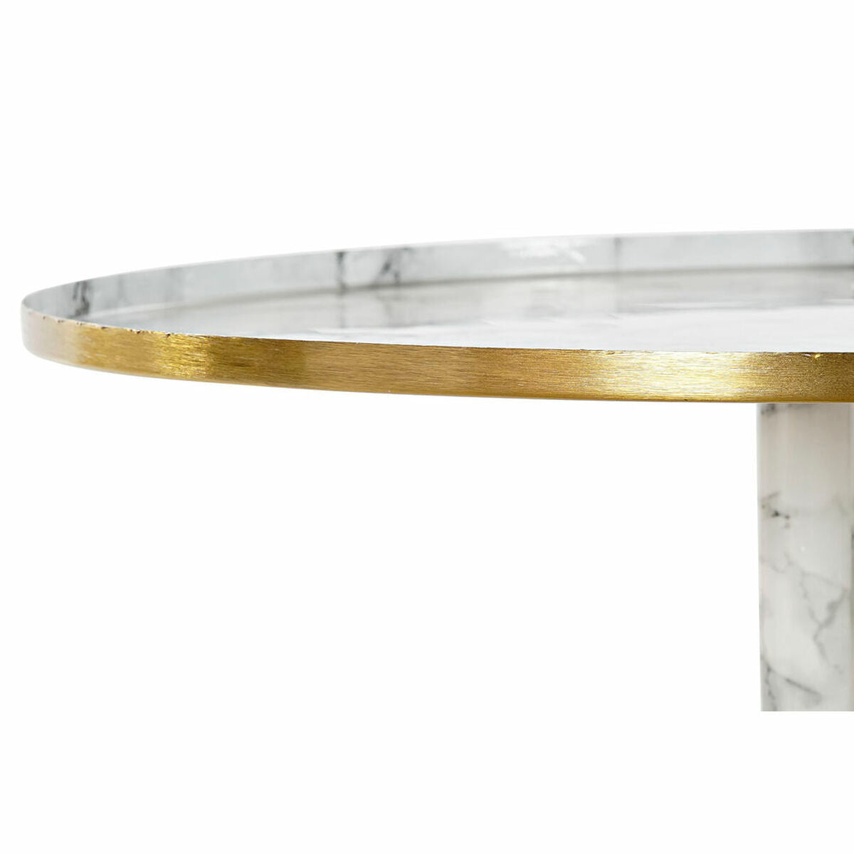 Console DKD Home Decor White Golden Aluminium 51 x 51 x 51 cm-2