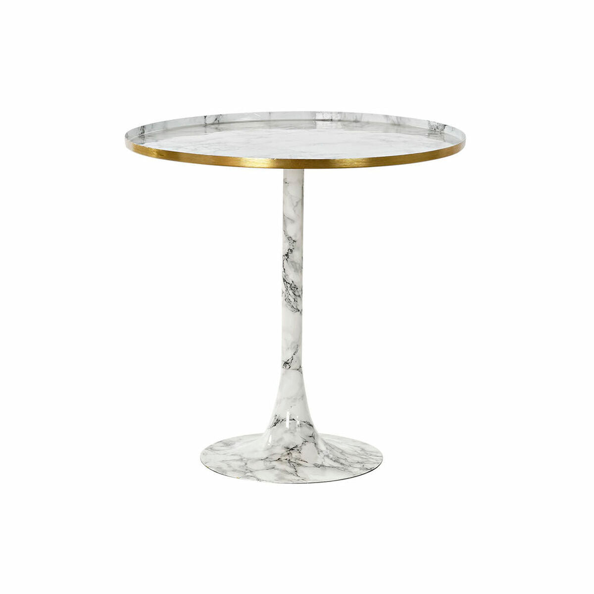 Console DKD Home Decor White Golden Aluminium 51 x 51 x 51 cm-0