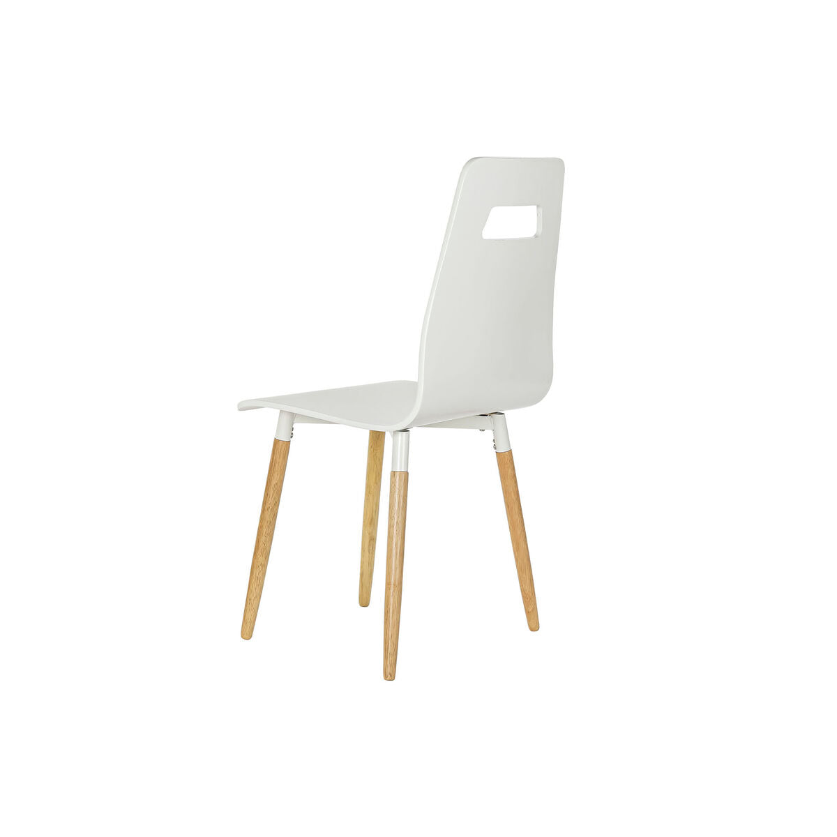 Dining Chair DKD Home Decor 43 x 50 x 88 cm Wood White Natural rubber Light brown-1