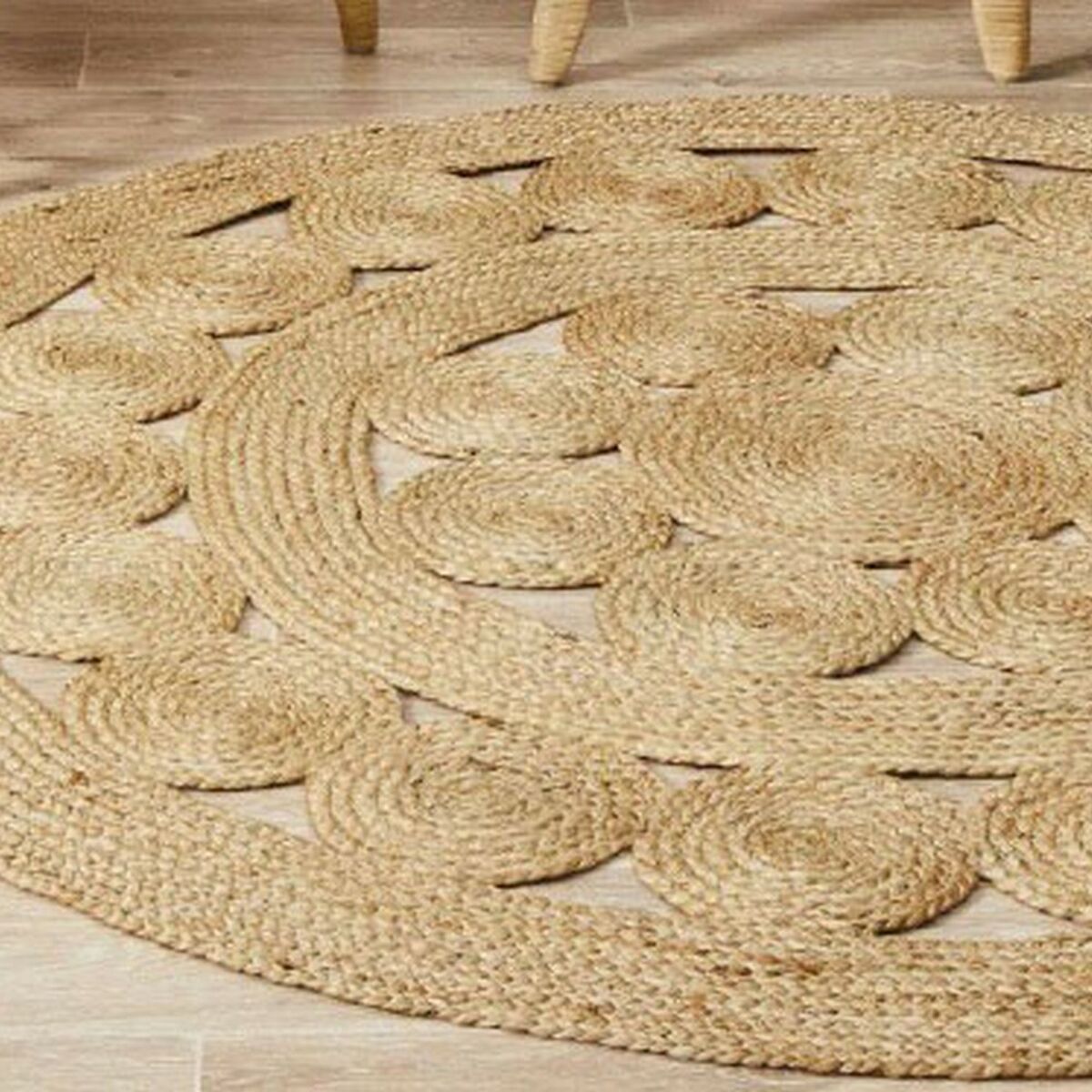 Carpet DKD Home Decor Jute (160 x 160 x 1 cm)-0